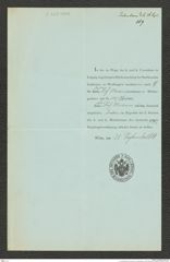 k.k. naturhistorisches Hofmuseum, Intendanzakten 1885-1896 (Hauer), Aktenzahl Z.369/1887, Seite 1